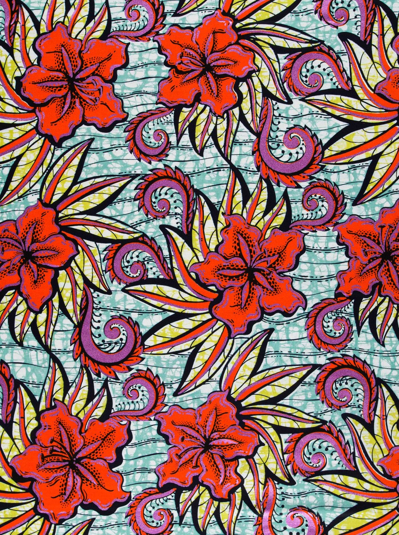 Vibrant red lily flowers purple super-wax vls3575.018