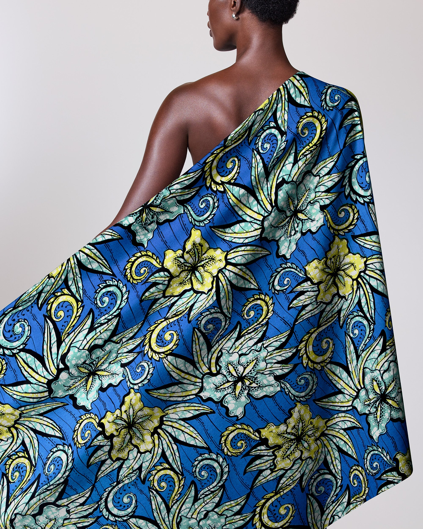 Vibrant blue african print fabric super-wax vls3575.019