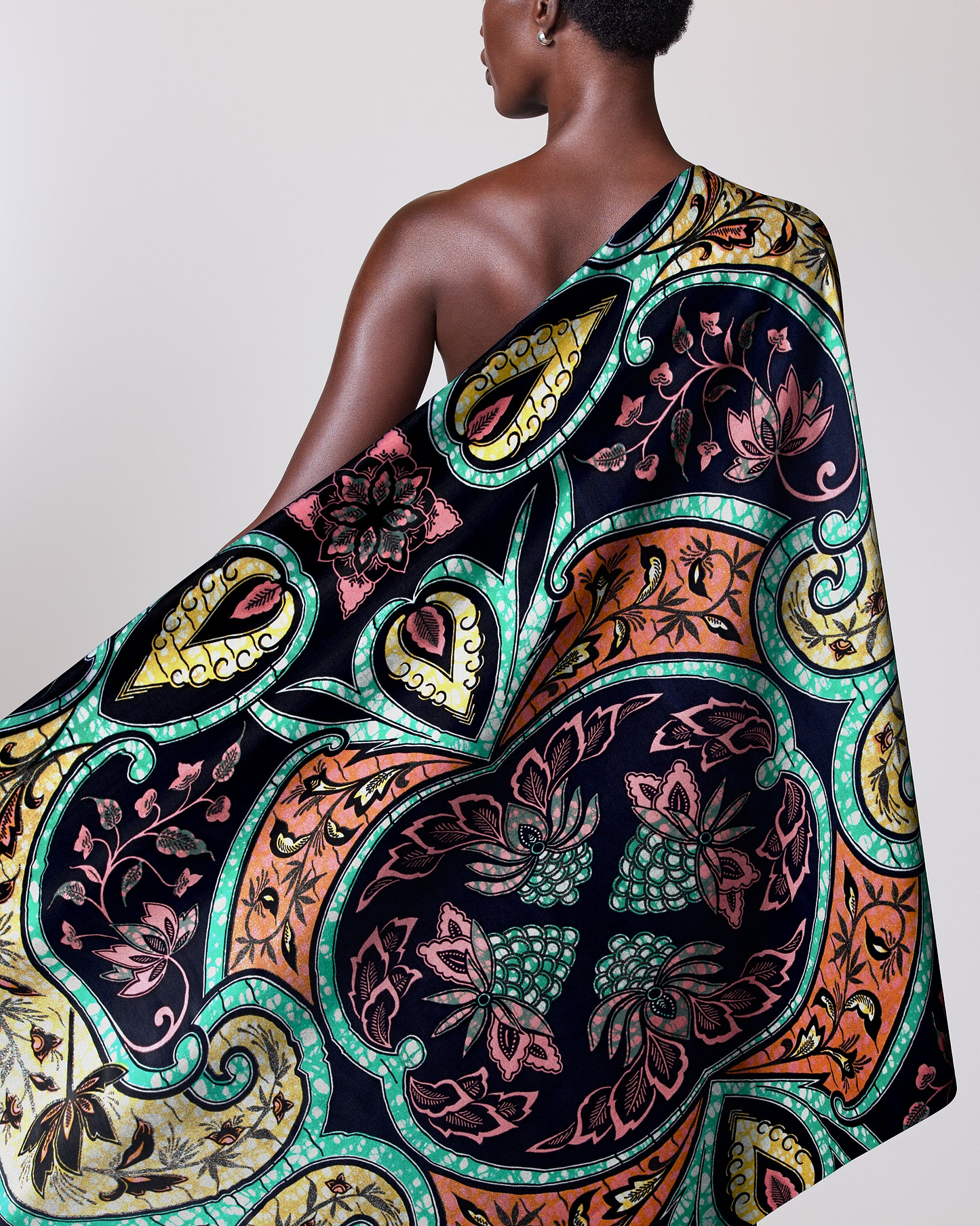 Vibrant wrap dress bold black grand super-wax vls3947.013