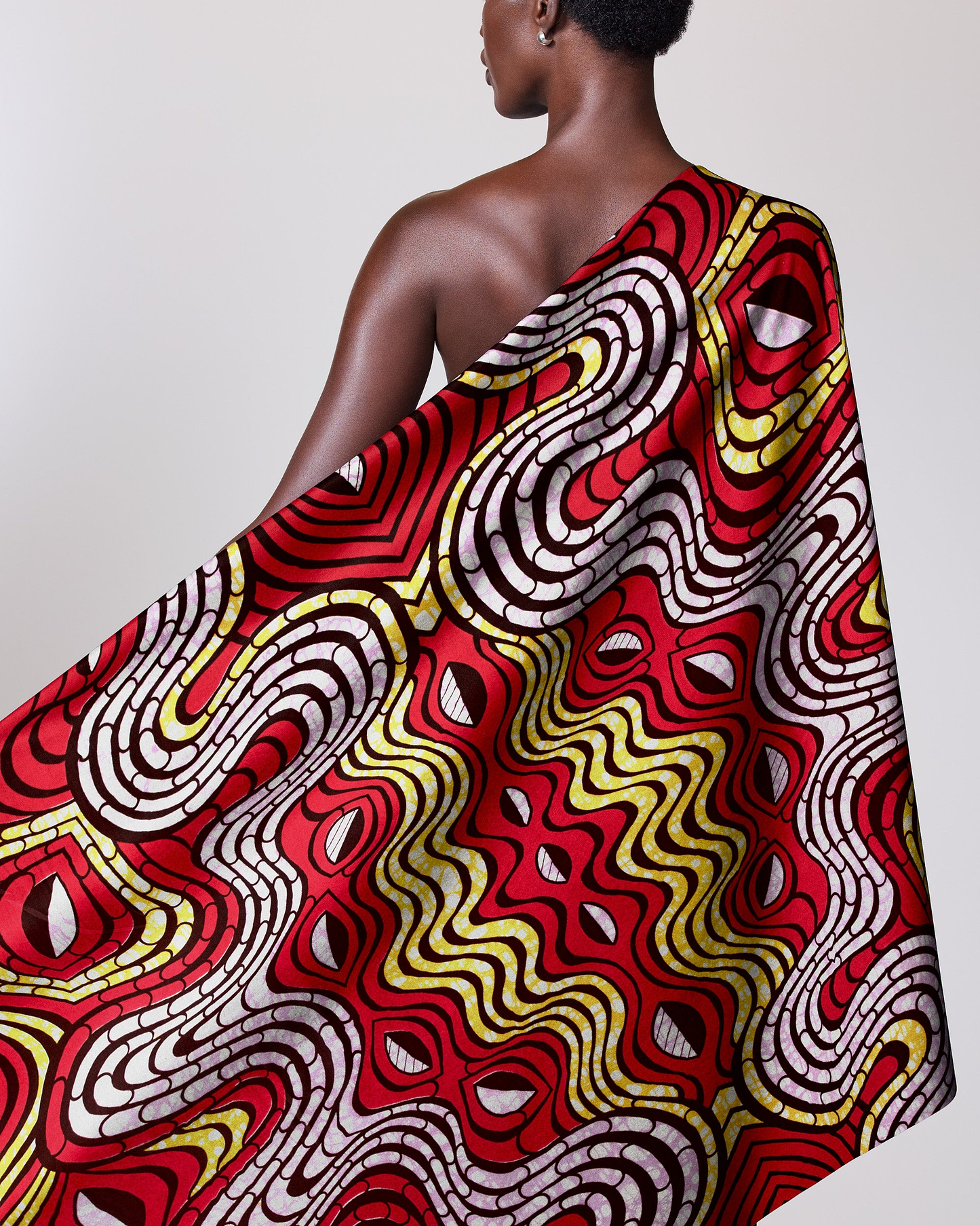 Vibrant red yellow white patterned super-wax vls4058.006
