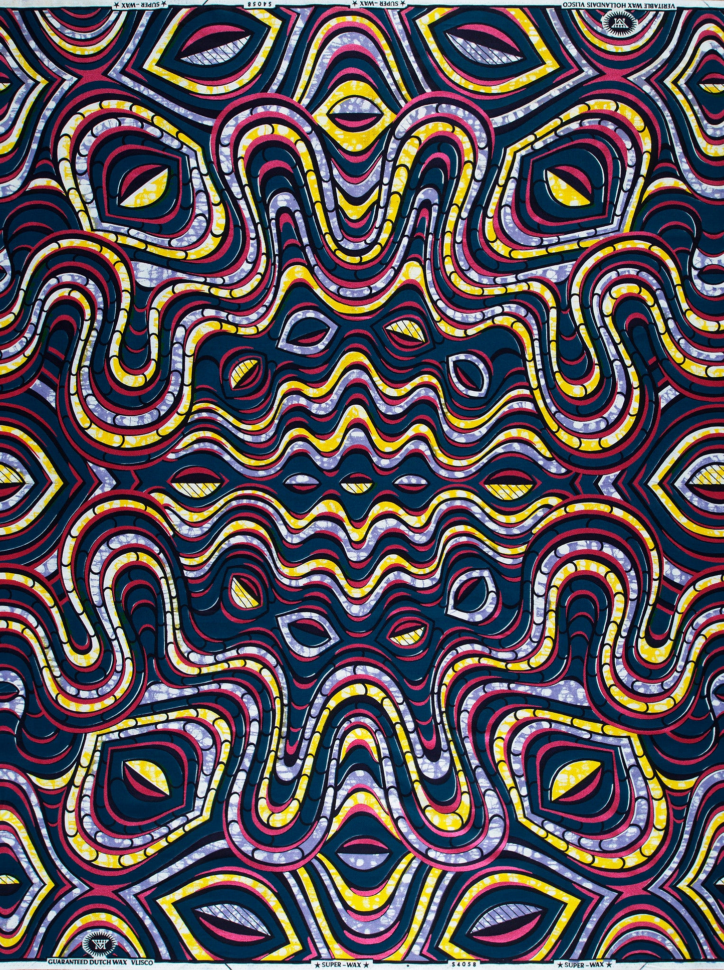 Vibrant psychedelic african print fabric super-wax vls4058.013