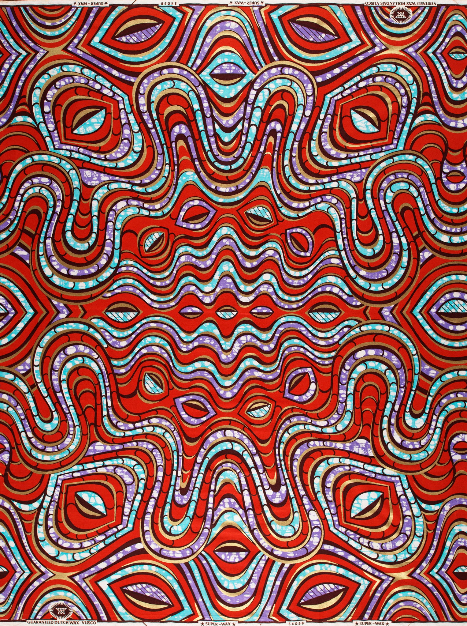Vibrant red turquoise purple abstract super-wax vls4058.014