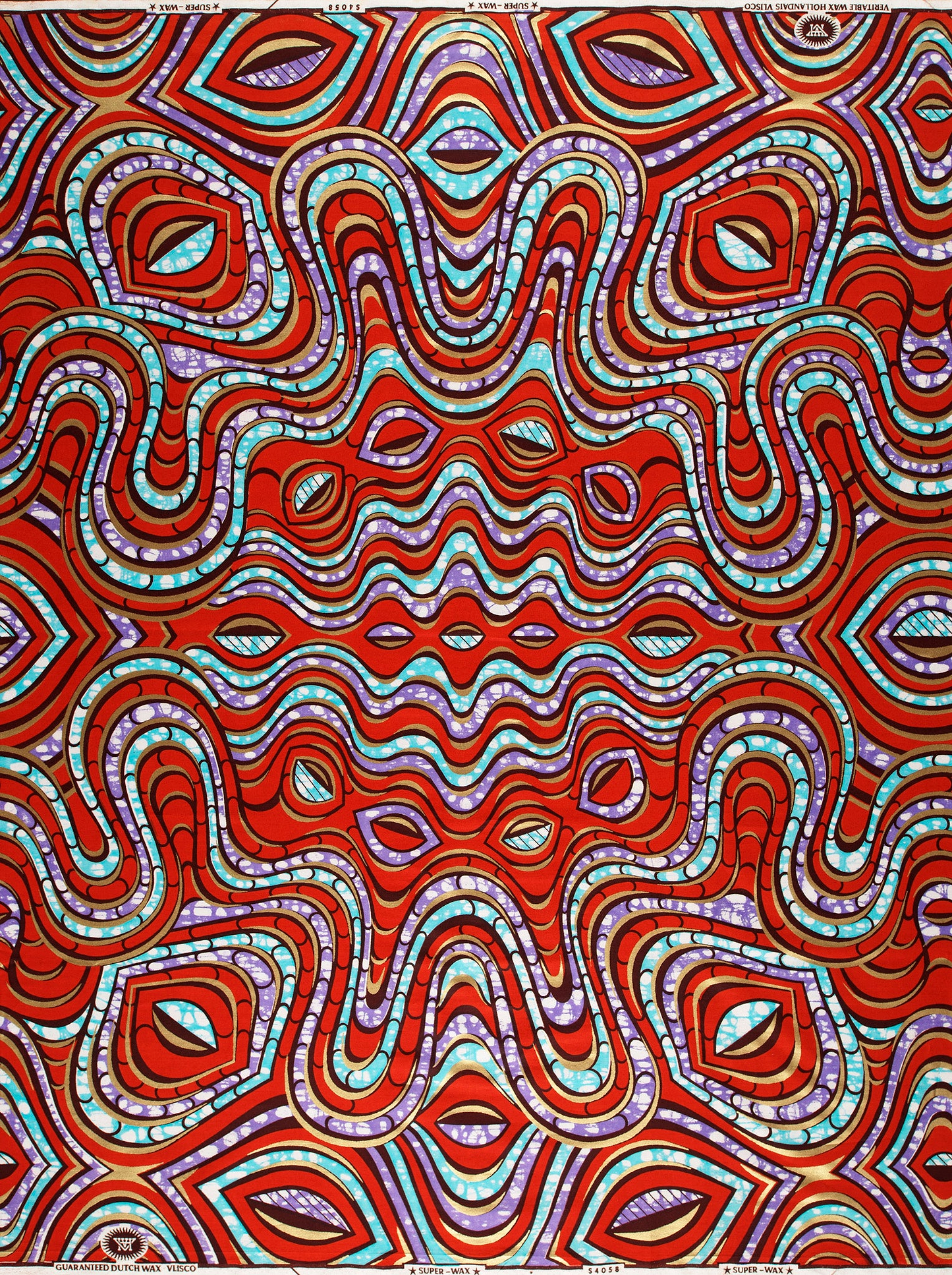 Vibrant red turquoise purple abstract super-wax vls4058.014
