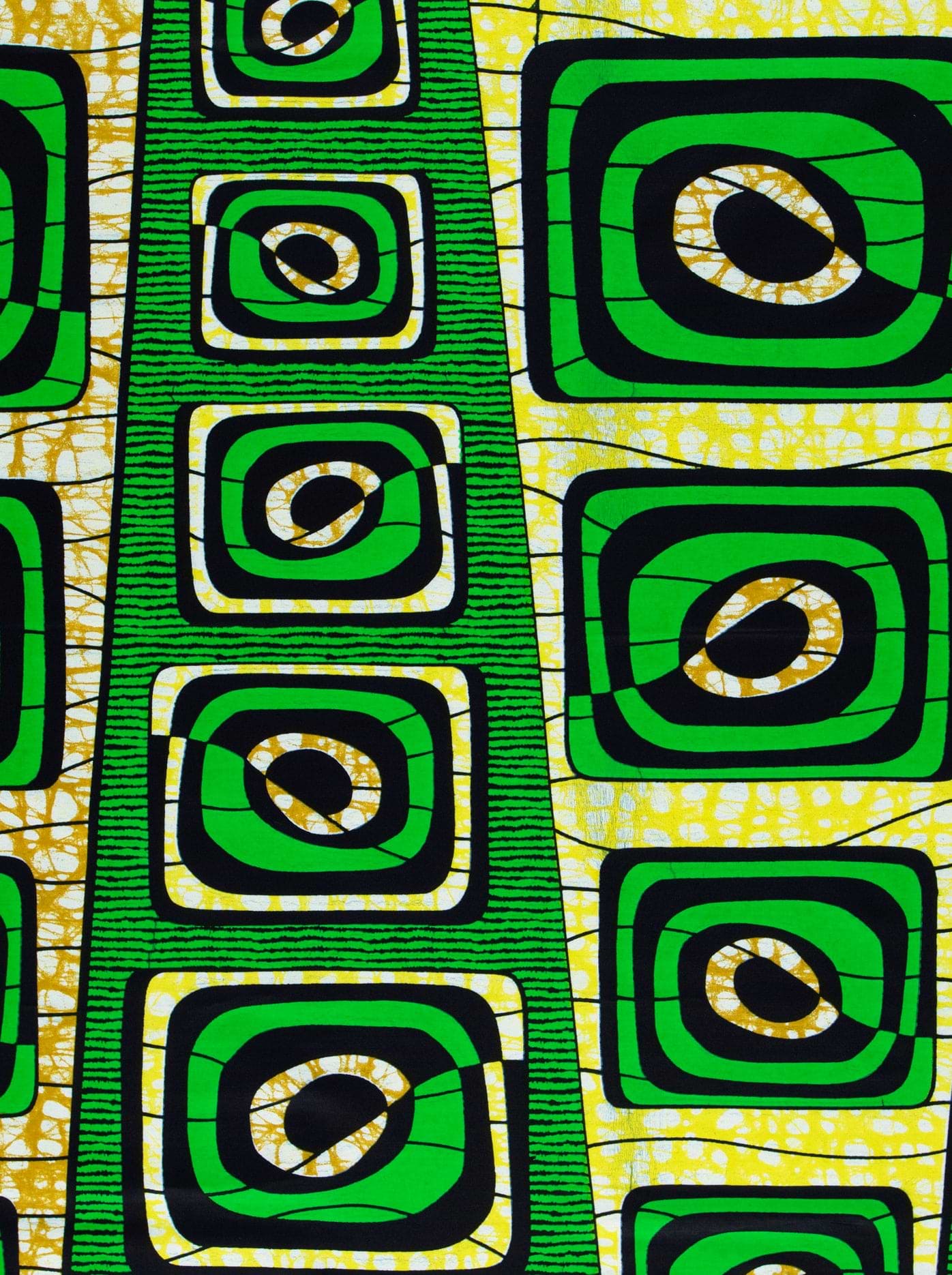 Vibrant green yellow african print super-wax vls4163.004
