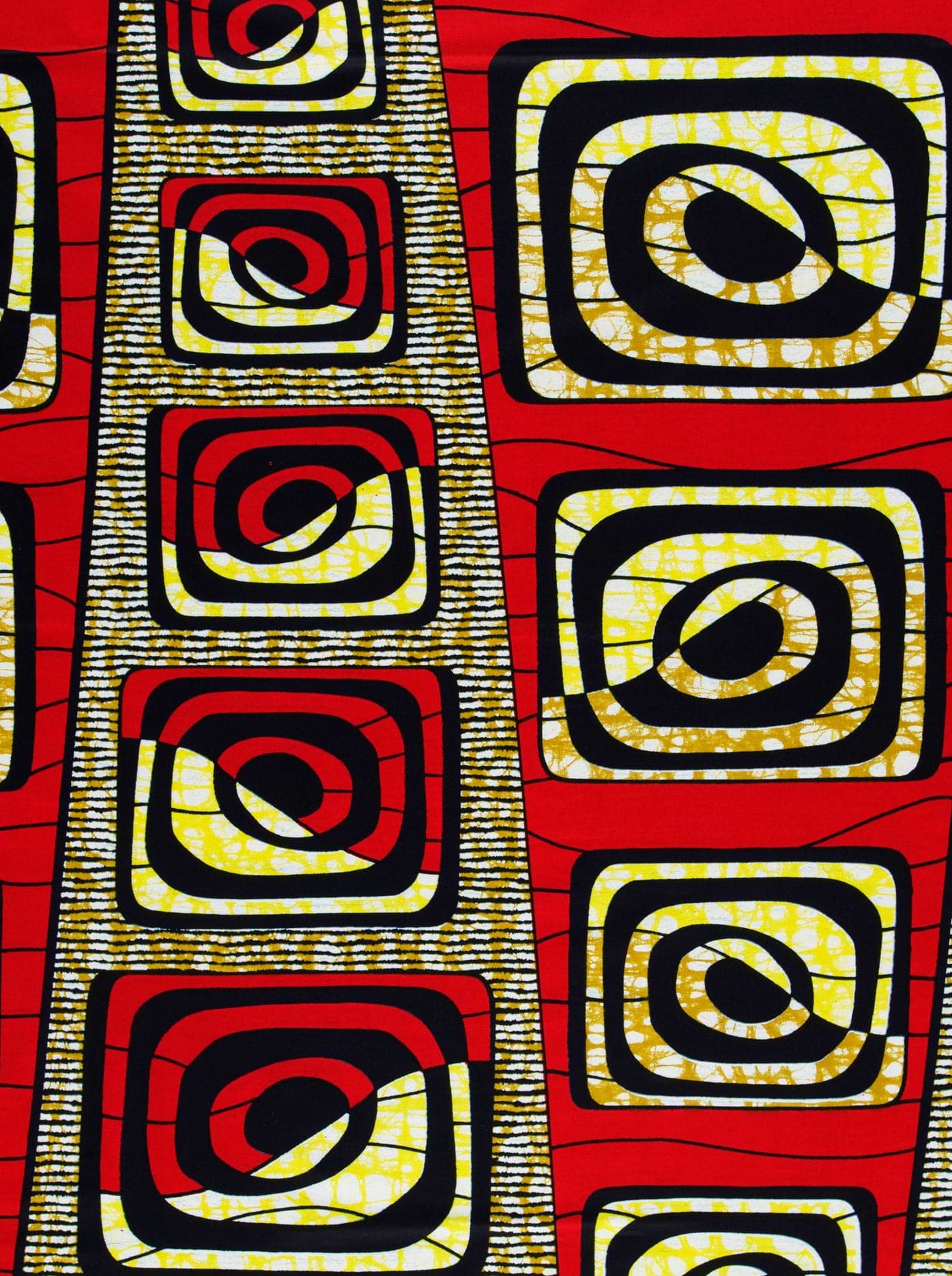 Vibrant red fabric bold geometric super-wax vls4163.009