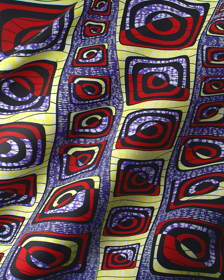 Vibrant yellow fabric bold red super-wax vls4163.010