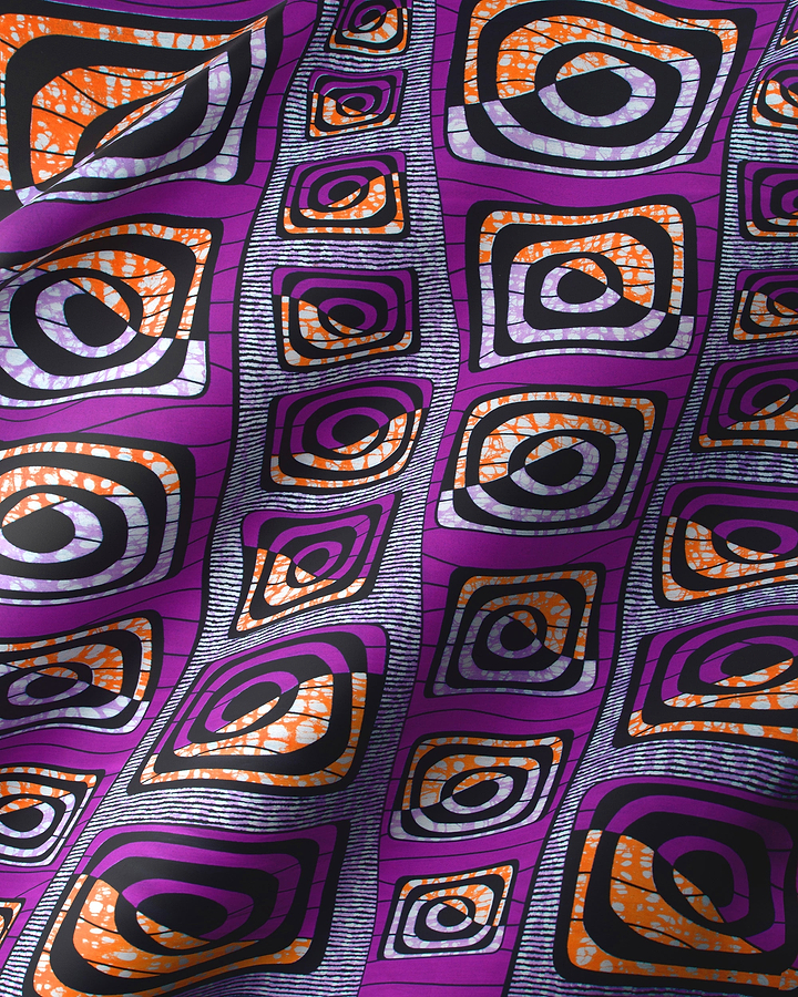 Vibrant purple fabric bold geometric super-wax vls4163.011