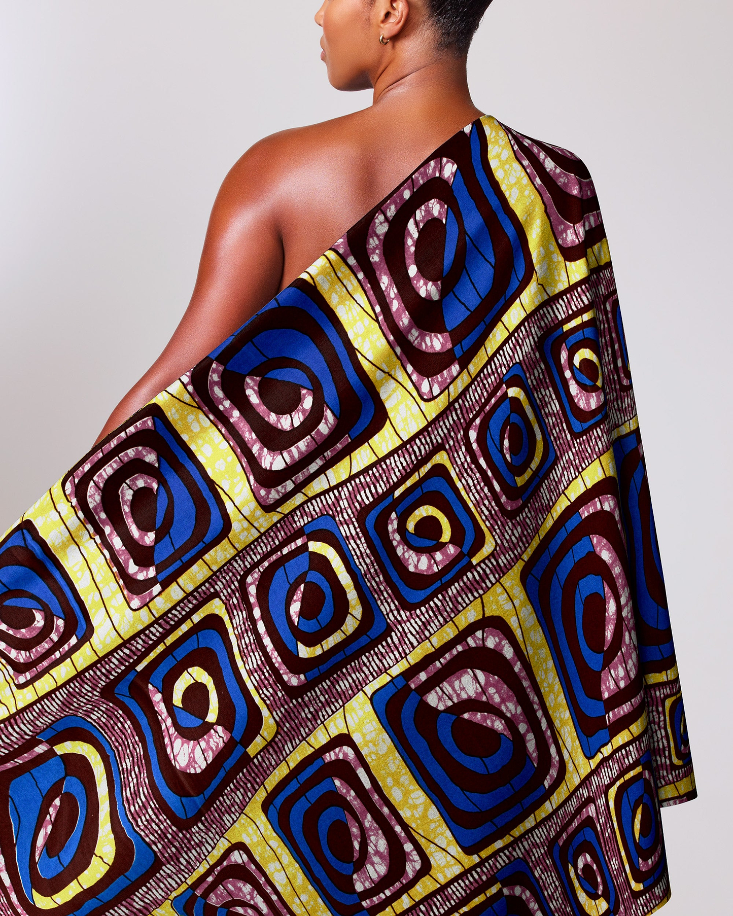 Vibrant yellow blue maroon geometric-patterned super-wax vls4163.012