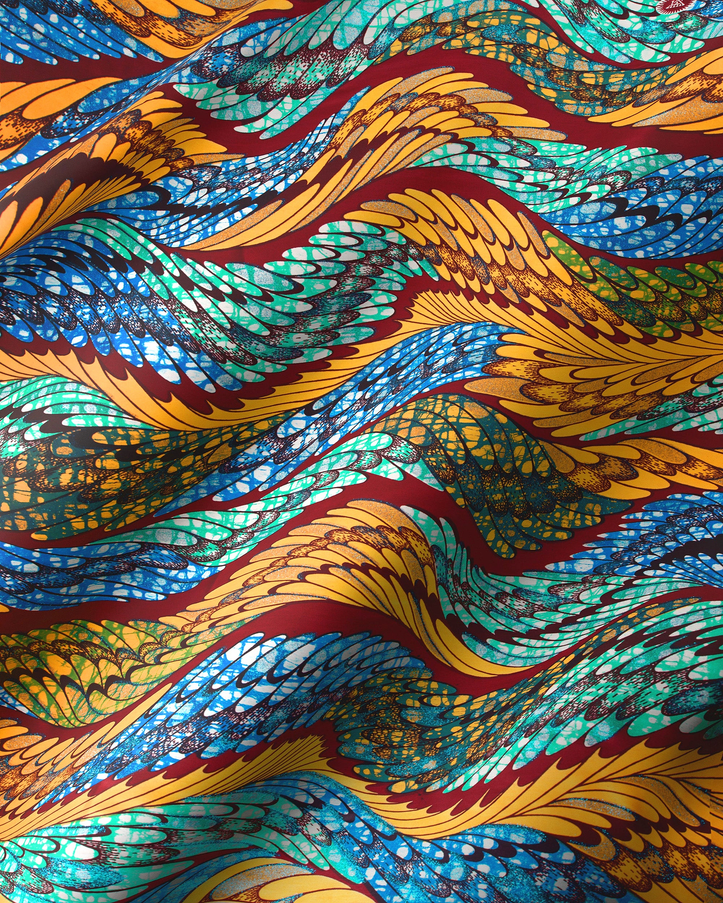 Vibrant fabric bold patterns teal grand super-wax vls4417.003