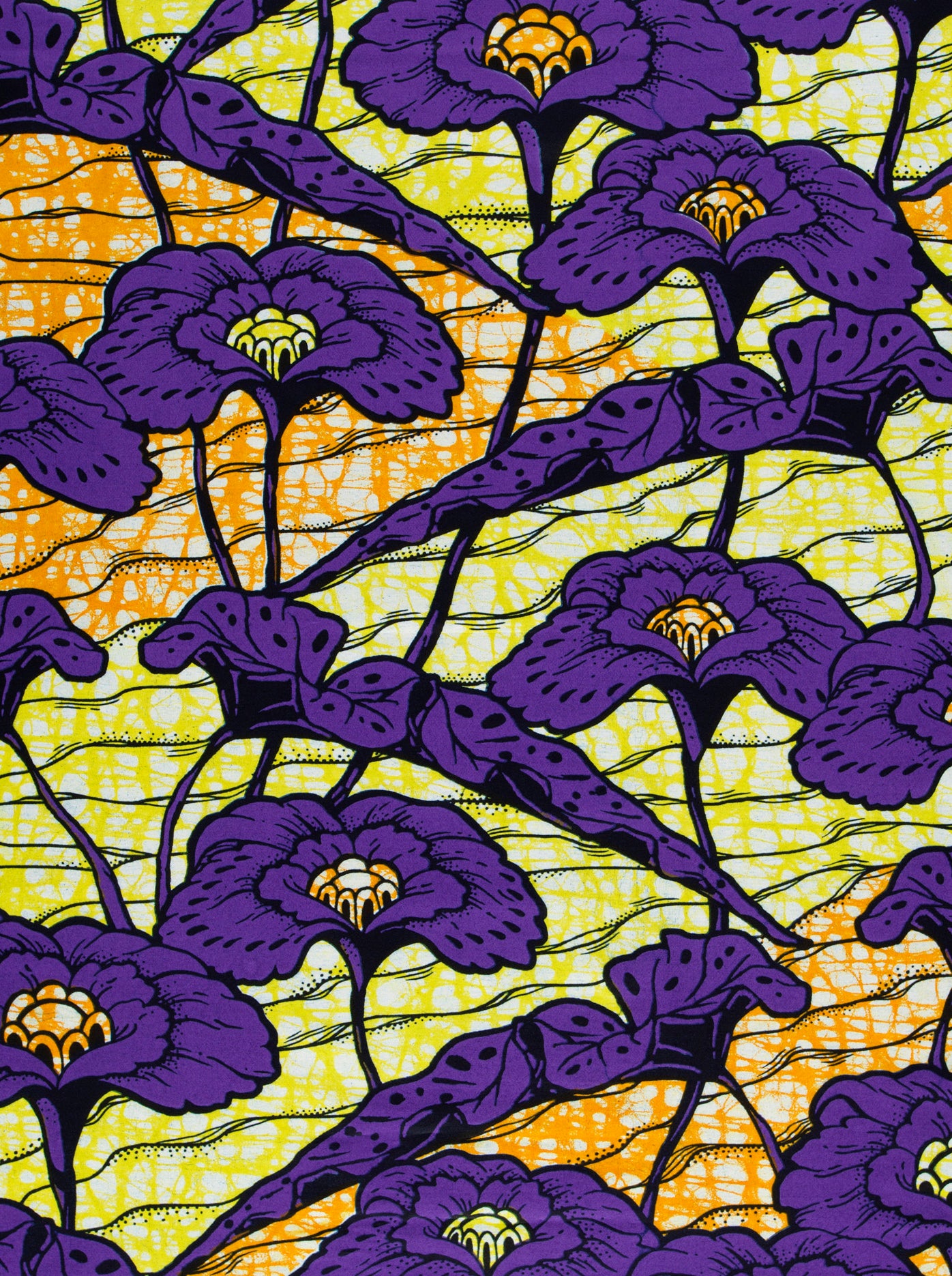 Vibrant purple flowers yellow centers super-wax vls4567.004