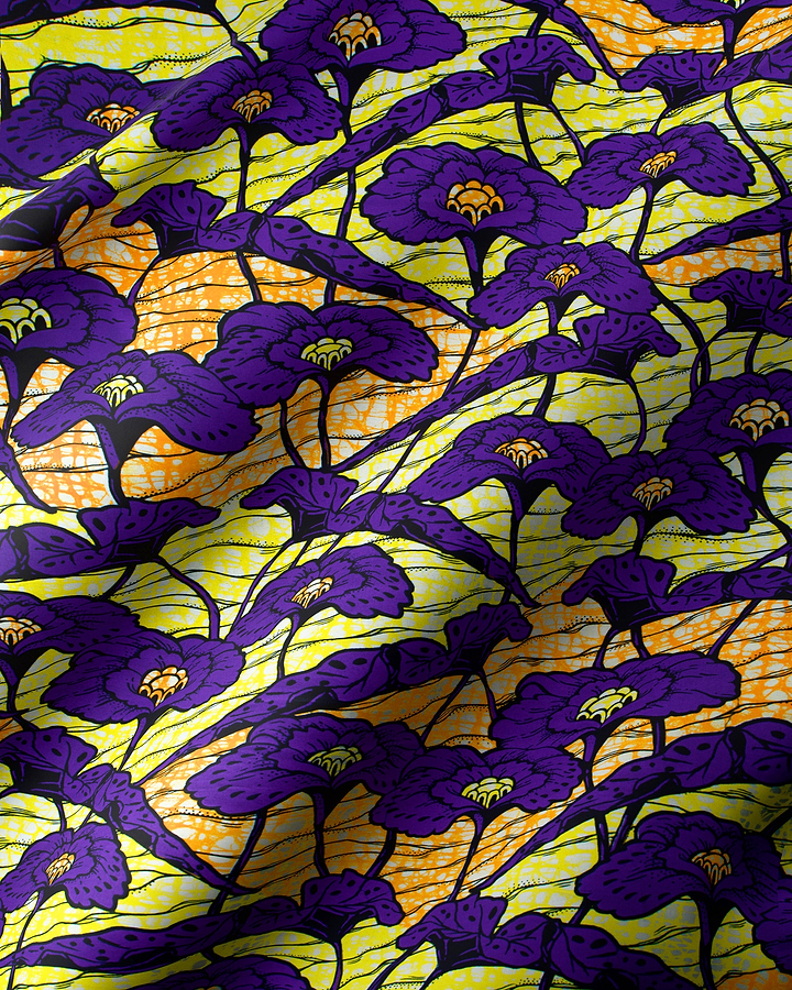 Vibrant purple flowers yellow centers super-wax vls4567.004