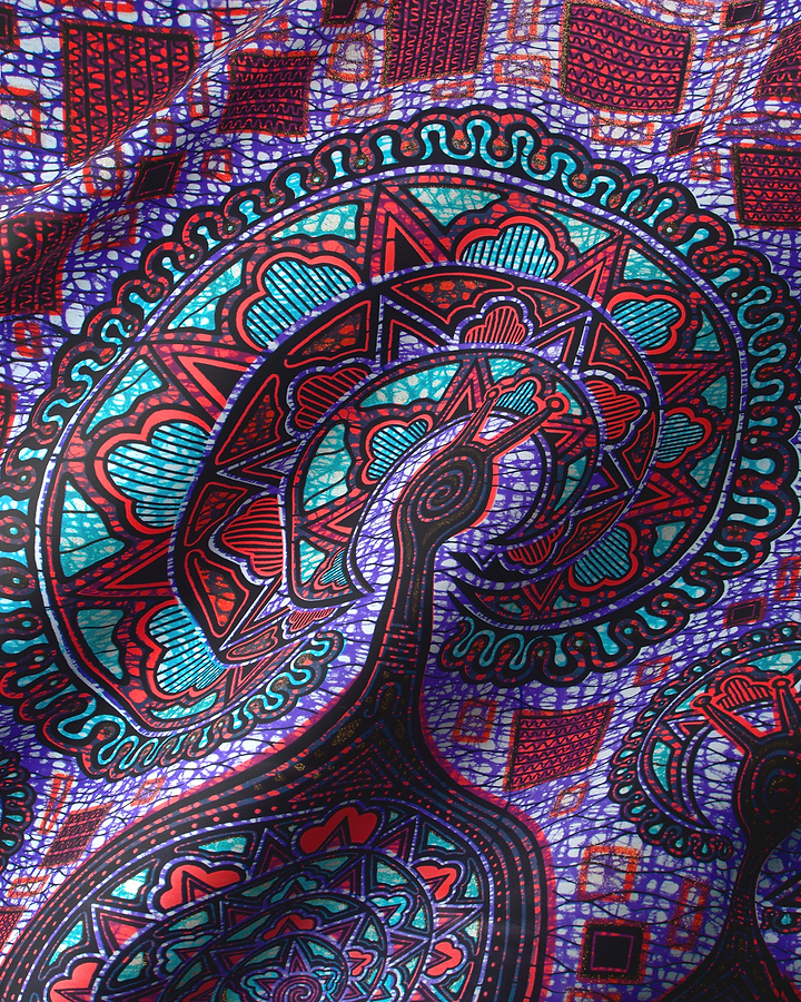 Vibrant intricately patterned fabric bold grand super-wax vls4941.005