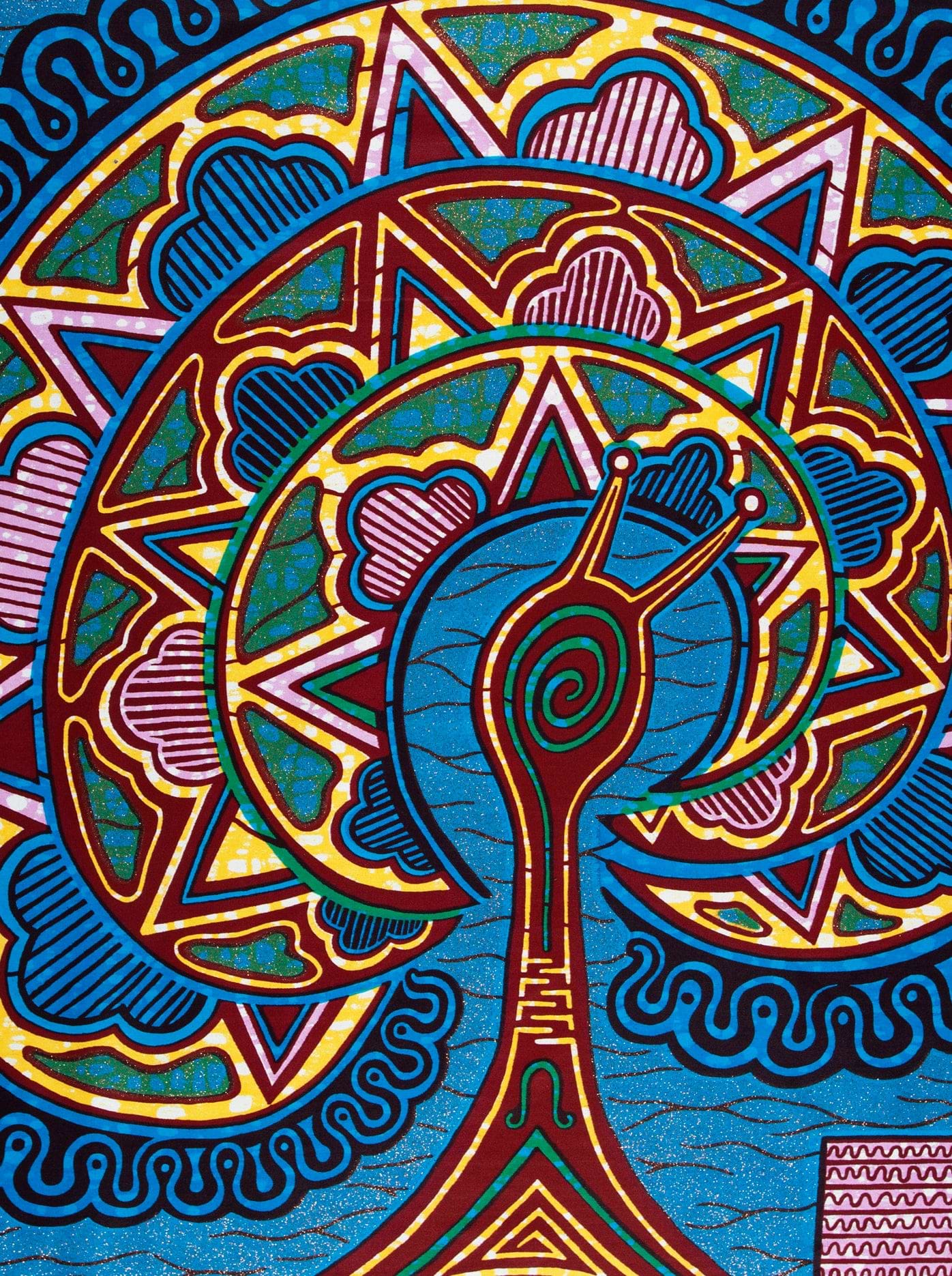 Vibrant psychedelic tree life mural grand super-wax vls4941.008
