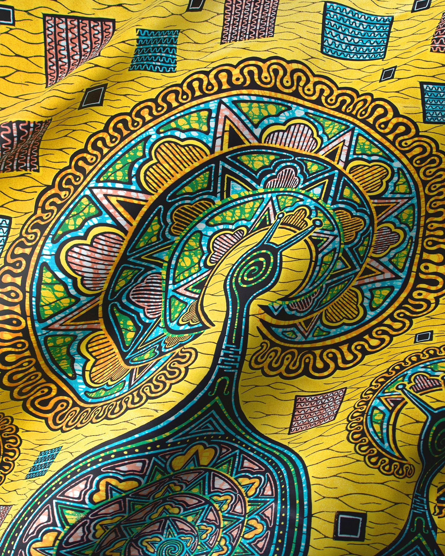 Vibrant yellow fabric bold intricately grand super-wax vls4941.010
