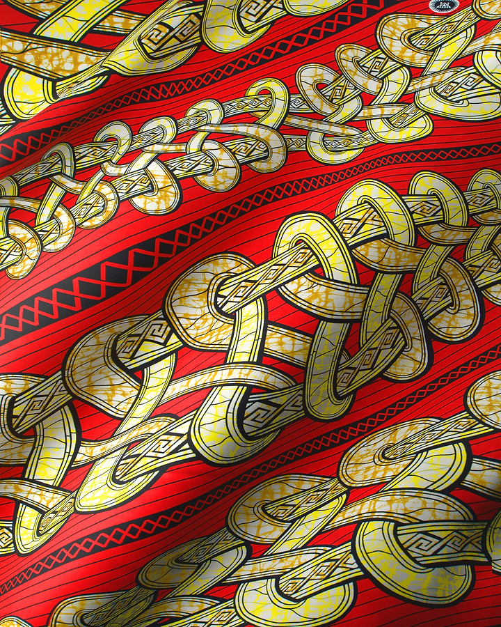 Vibrant red fabric bold interwoven super-wax vls4959.010