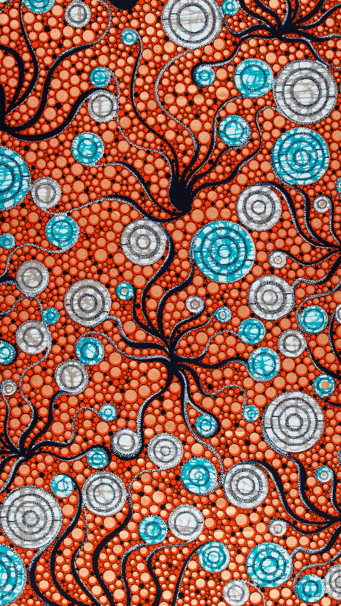 Vibrant orange aboriginal dot art super-wax vls4ox8.068