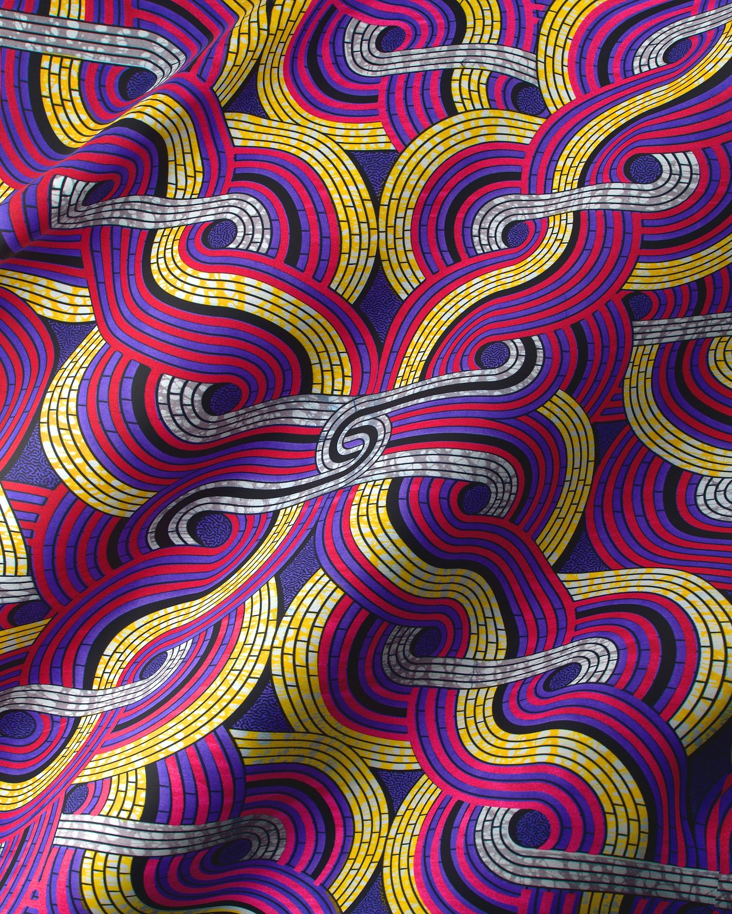 Vibrant fabric bold concentric wave super-wax vls6046.020