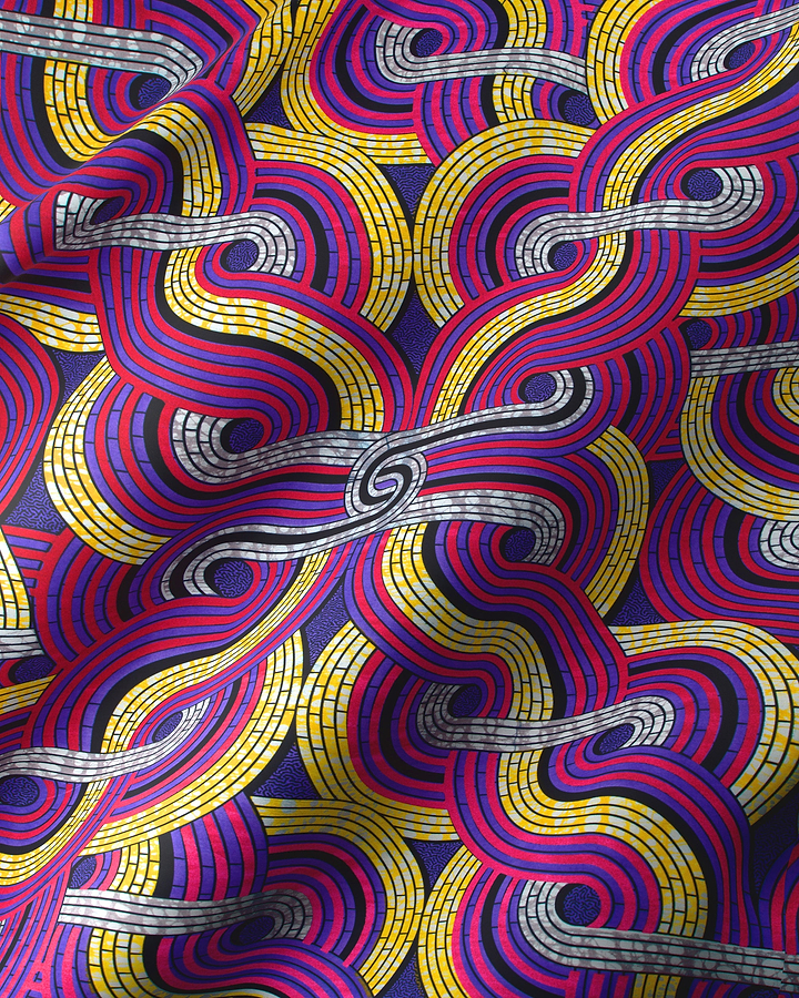 Vibrant fabric bold concentric wave super-wax vls6046.020