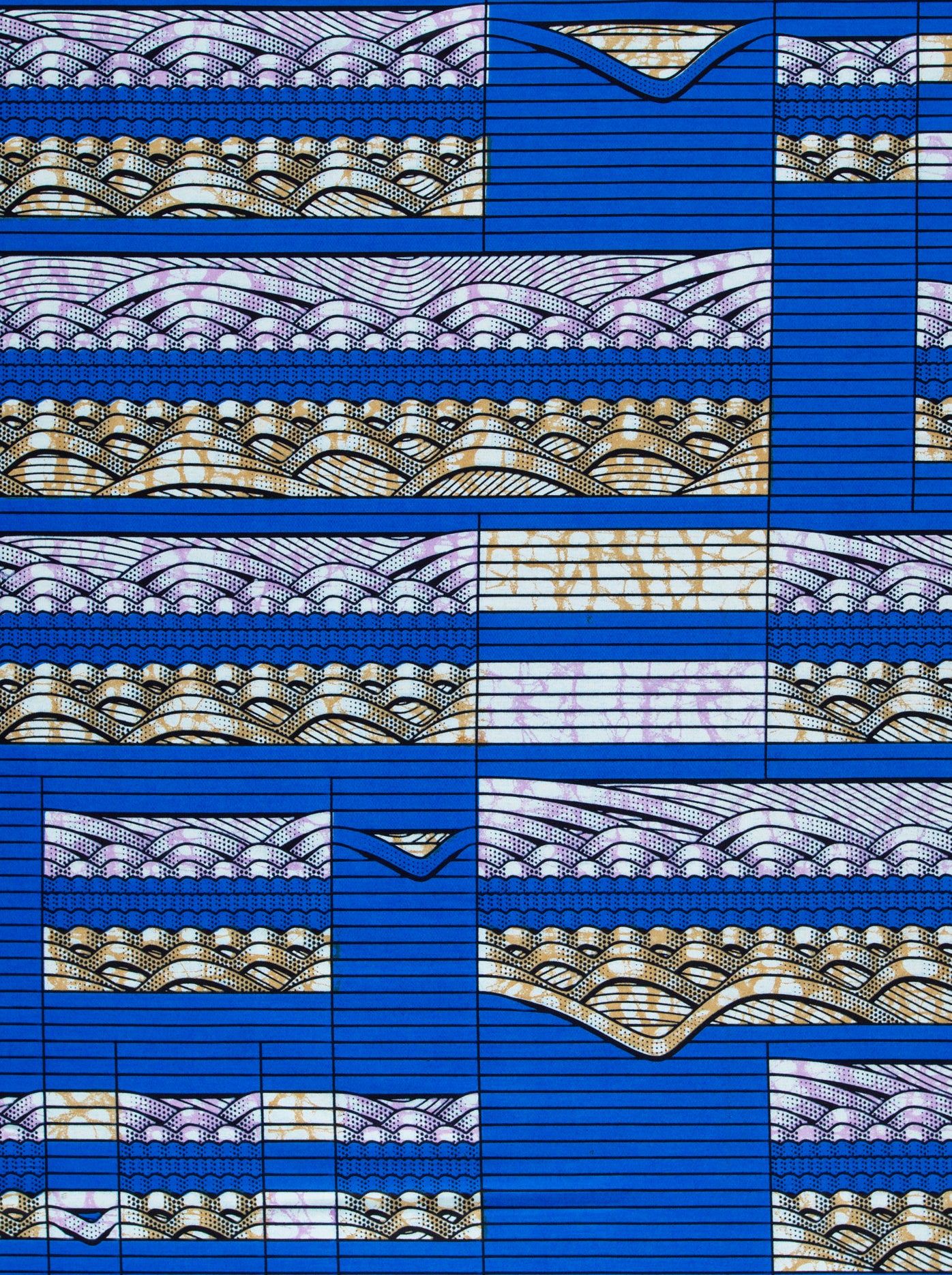 Blue gold patterned fabric intricate super-wax vls6220.005