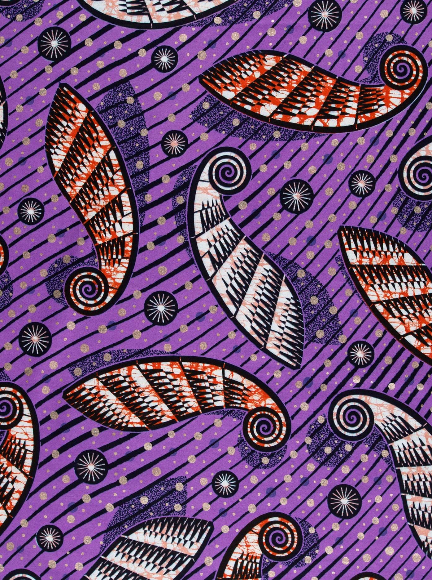 Vibrant purple african print fabric super-wax vls6247.020