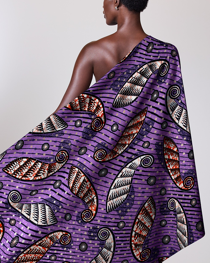 Vibrant purple african print fabric super-wax vls6247.020