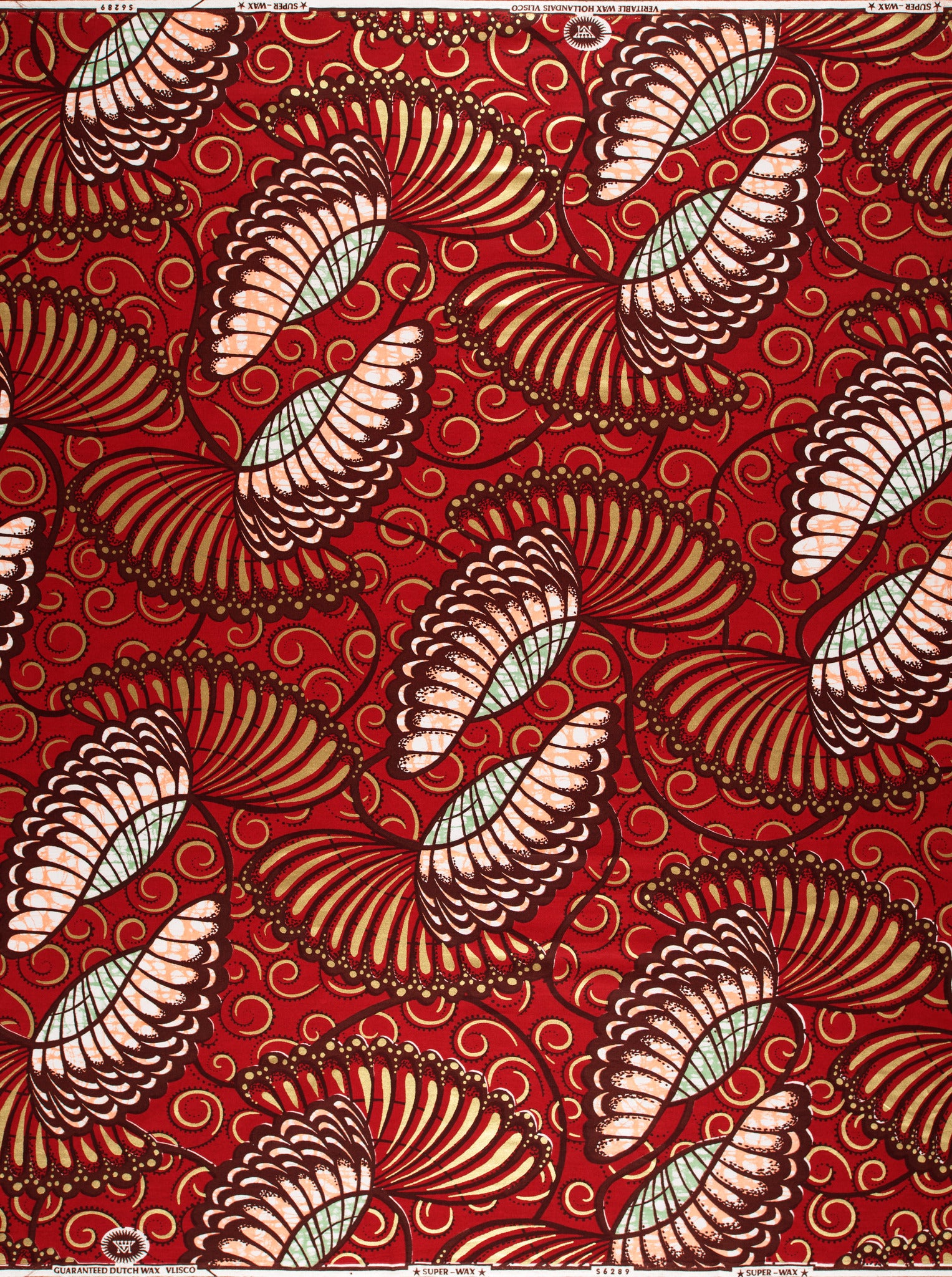 Red patterned fabric super-wax vls6289.011