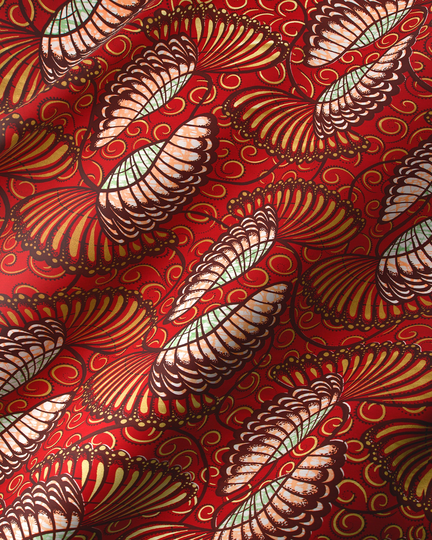 Red fabric stylized butterfly pattern super-wax vls6289.011