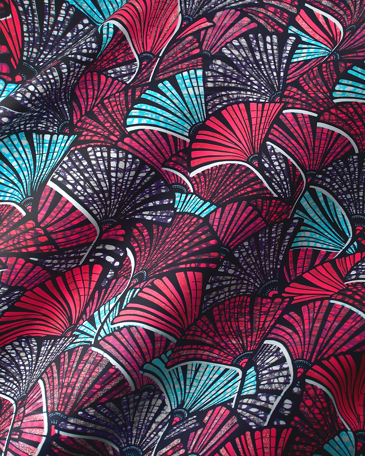 Vibrant fabric bold pattern stylized grand super-wax vls6740.006