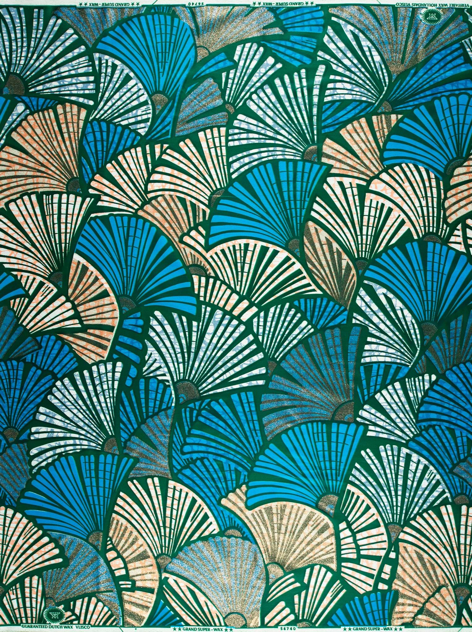 Art deco-inspired fabric fan-shaped motifs grand super-wax vls6740.013