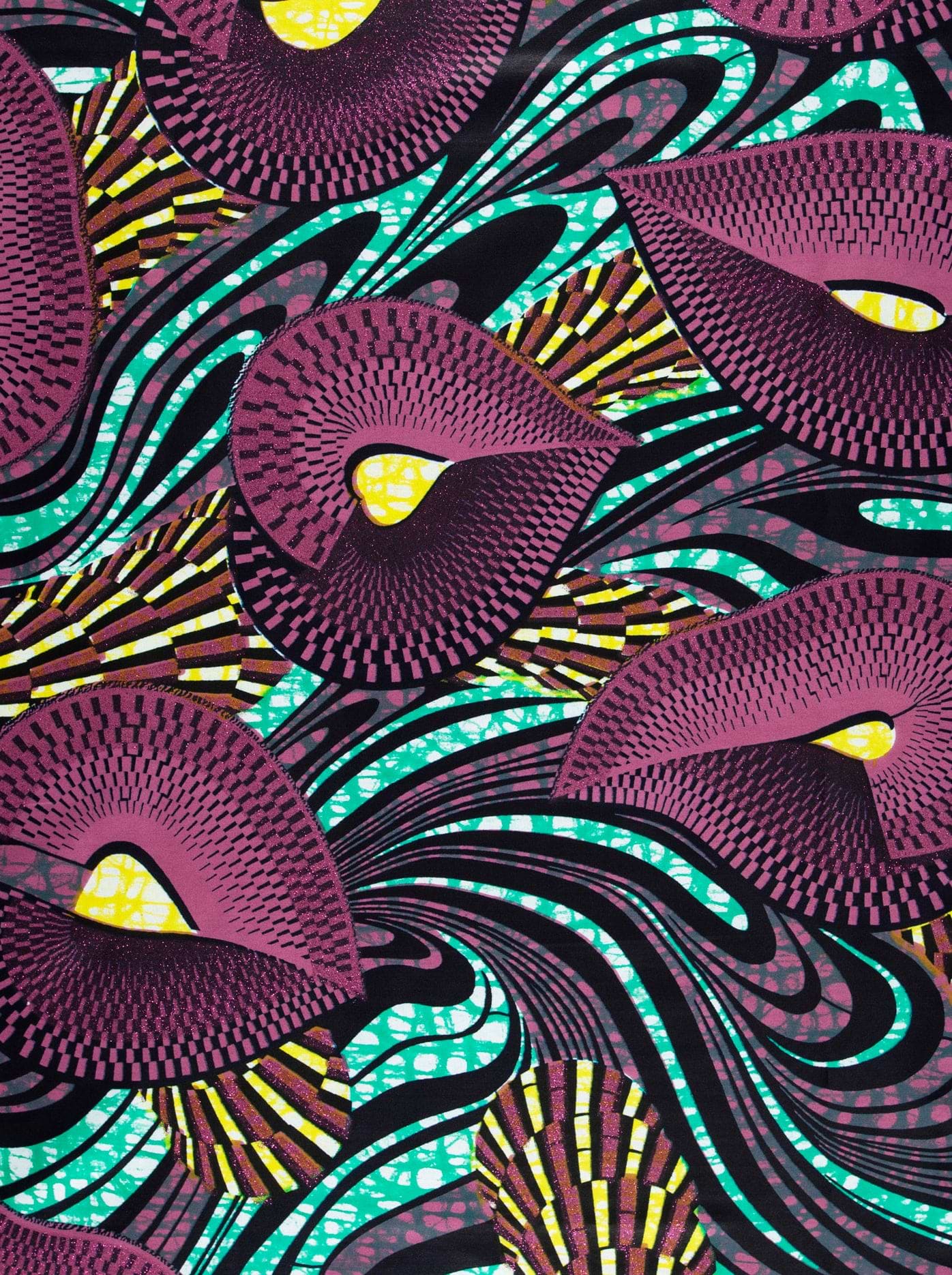 Vibrant purple teal african print grand super-wax vls6997.004