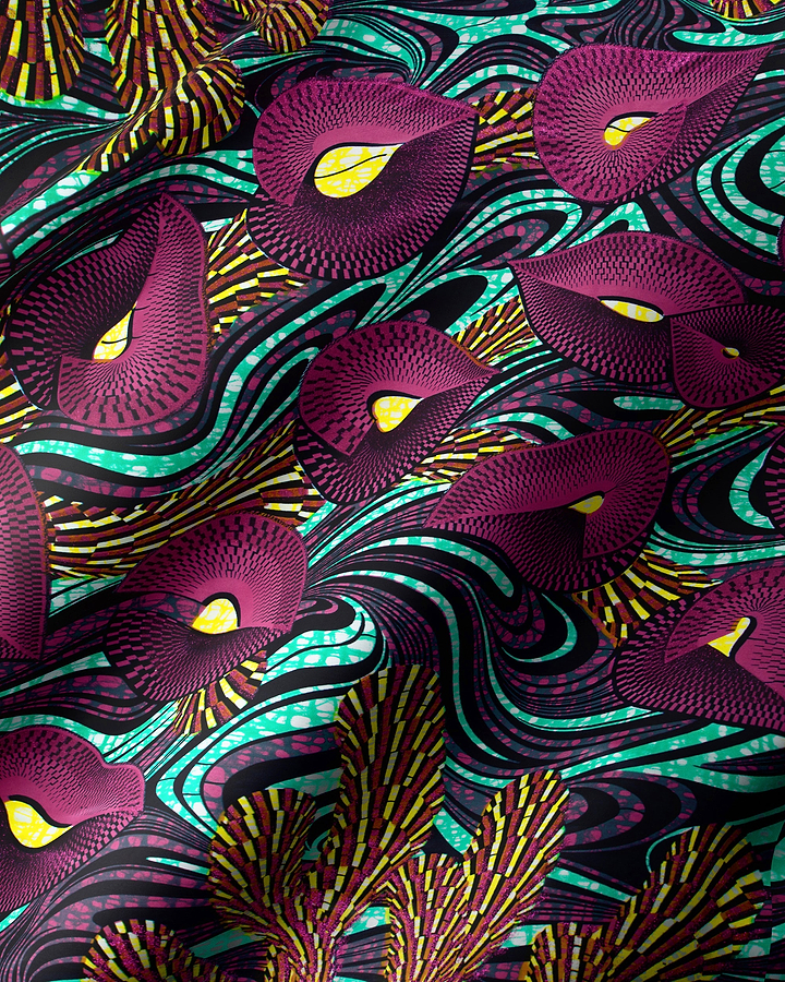 Vibrant african print fabric bold grand super-wax vls6997.004