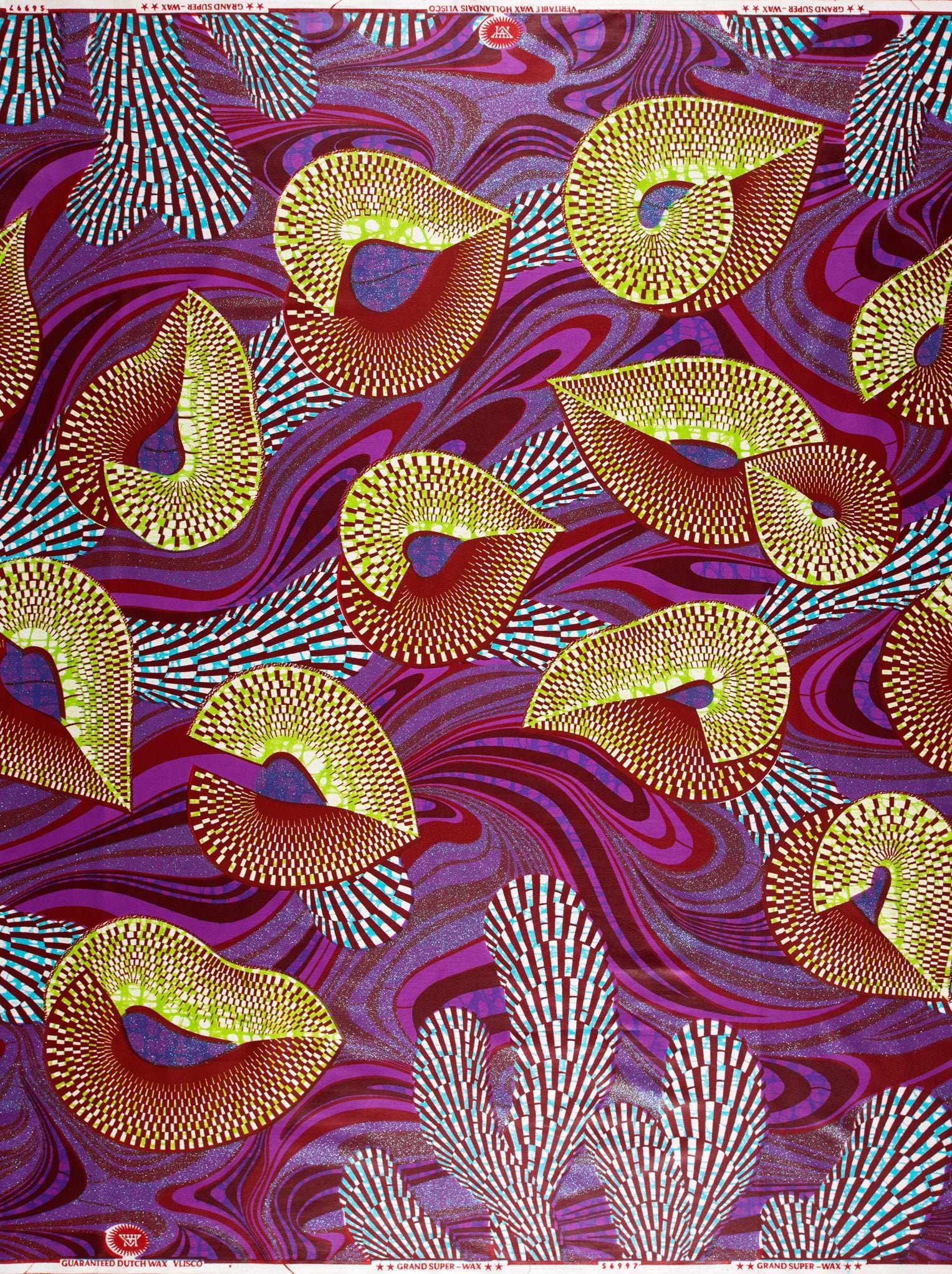 Vibrant purple gold african print grand super-wax vls6997.005