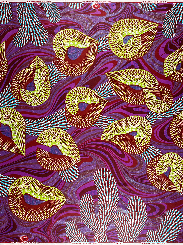 Vibrant purple gold african print grand super-wax vls6997.005