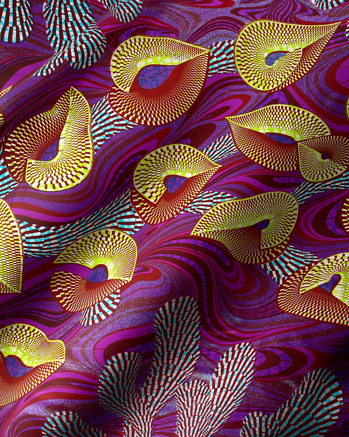 Vibrant purple red fabric bold grand super-wax vls6997.005