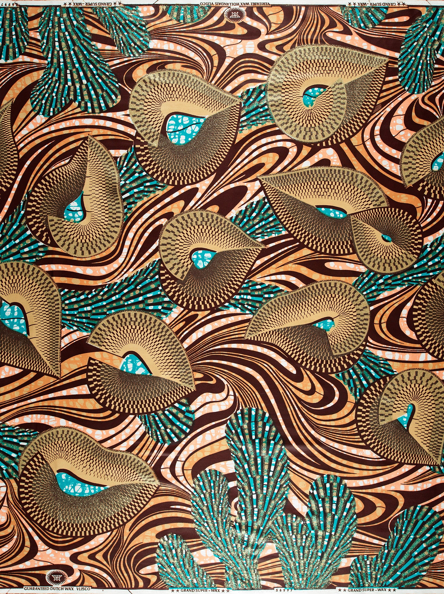 Vibrant african print fabric bold grand super-wax vls6997.007