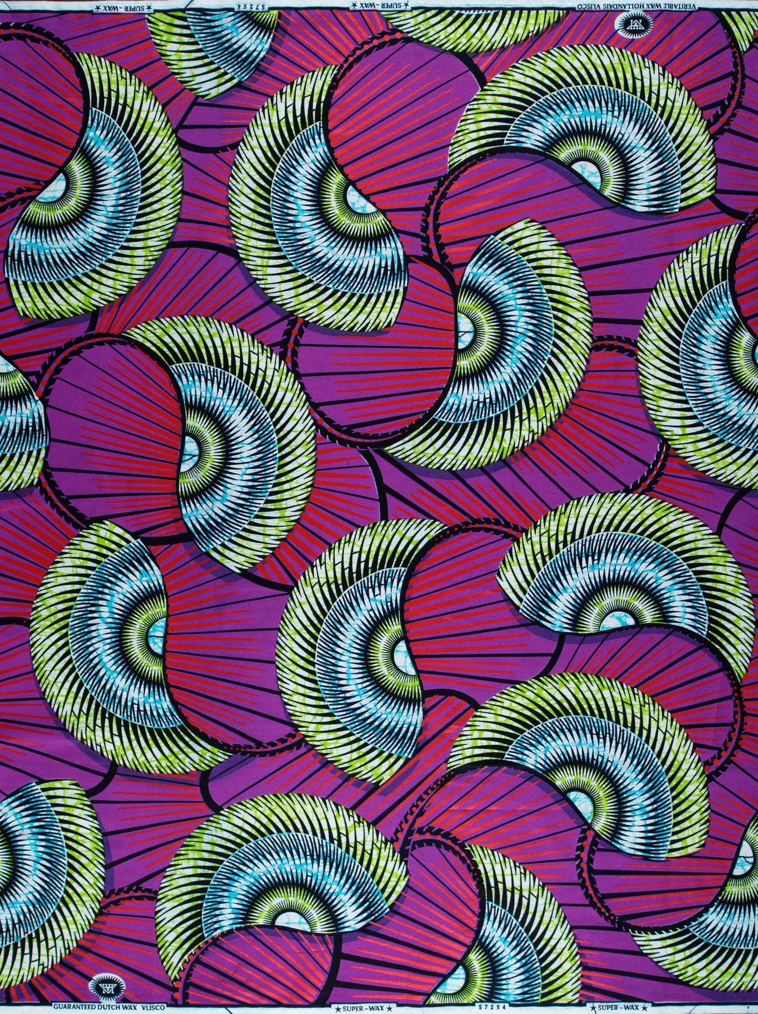 Vibrant purple green blue concentric super-wax vls7254.008