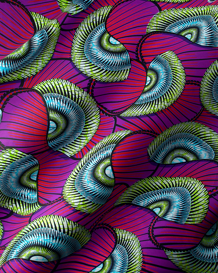 Vibrant purple fabric bold patterns super-wax vls7254.008