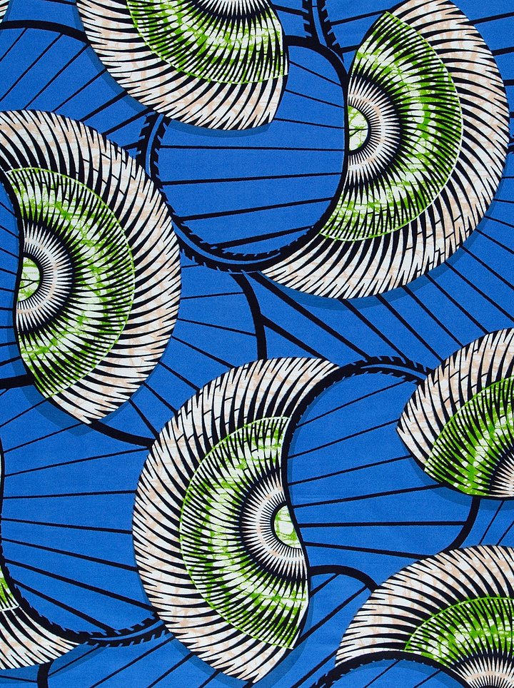 Vibrant blue fabric bold circular super-wax vls7254.010