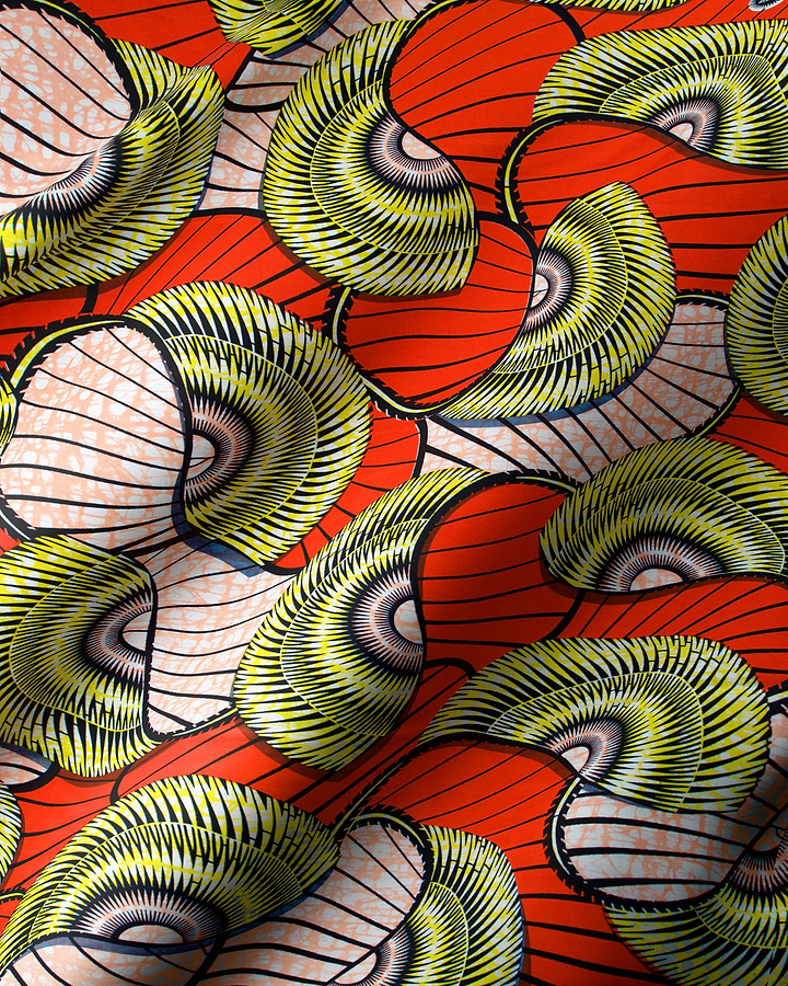 Vibrant red lime green cream-colored super-wax vls7254.013