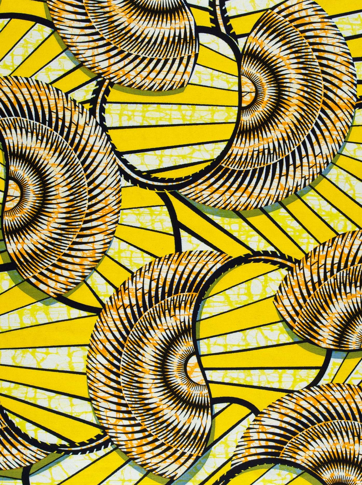 Vibrant yellow fabric bold black super-wax vls7254.016