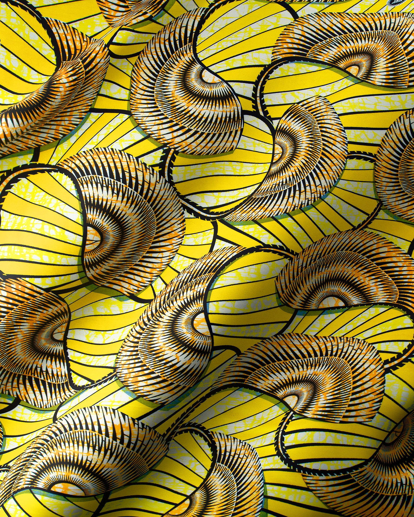Vibrant yellow fabric bold patterns super-wax vls7254.016