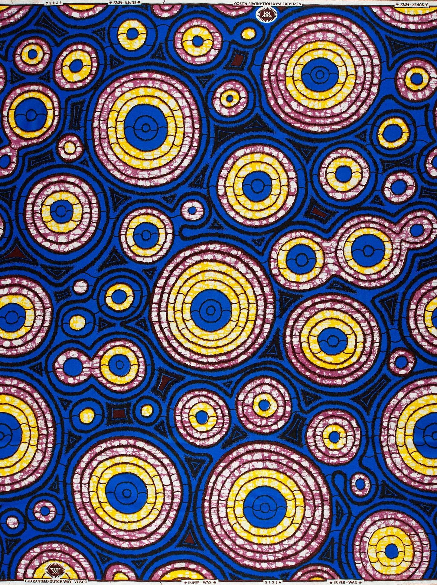 Vibrant blue fabric bold concentric super-wax vls7336.003