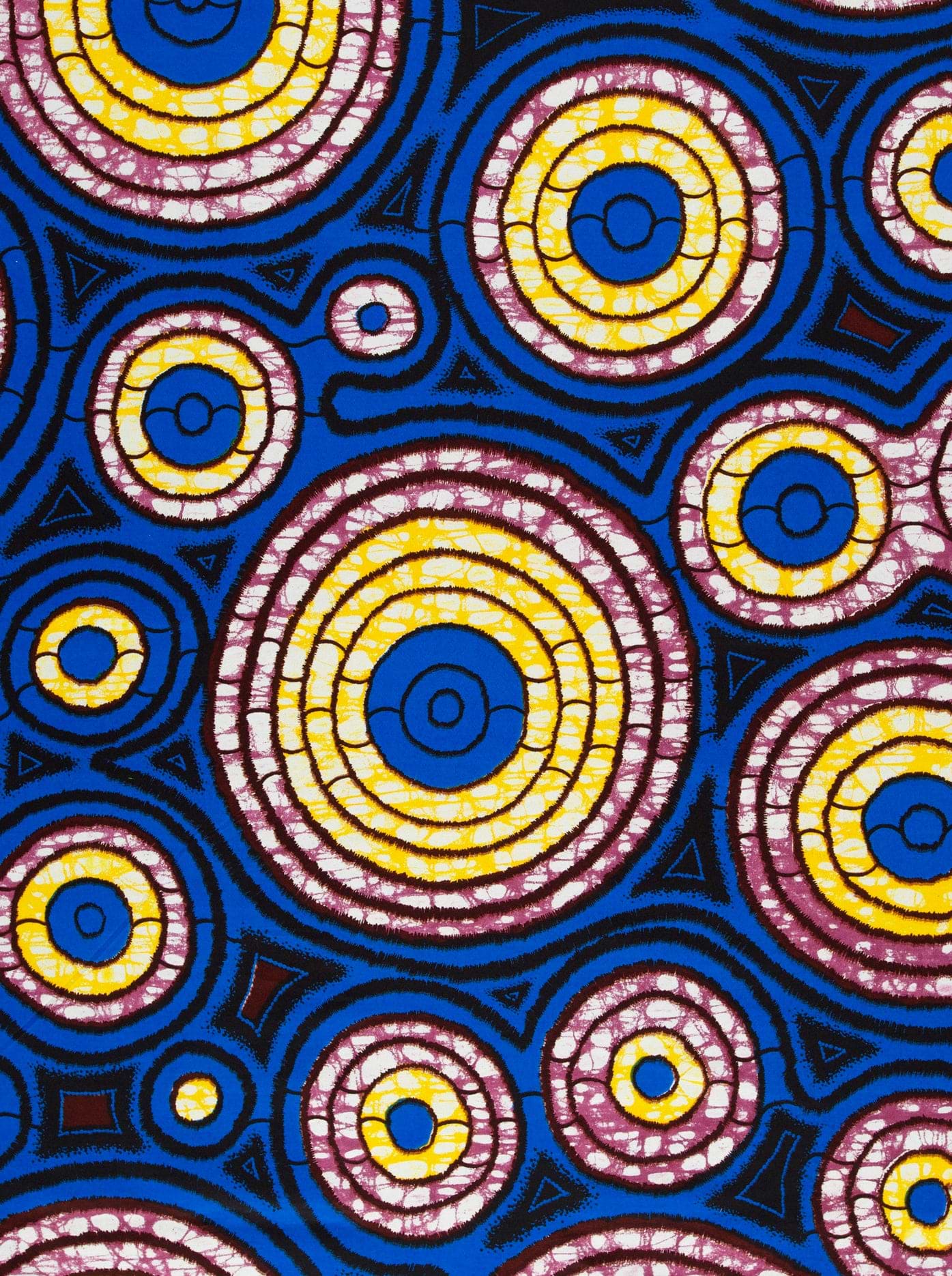 Vibrant blue yellow pink concentric super-wax vls7336.003