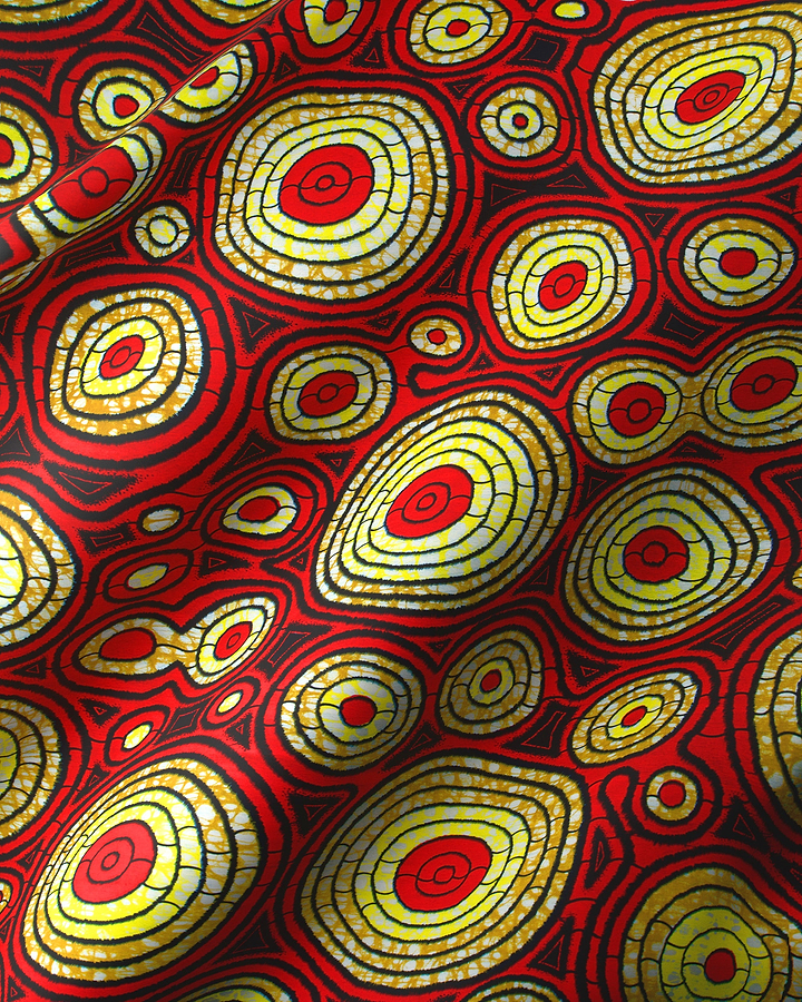 Vibrant red fabric bold concentric super-wax vls7336.004