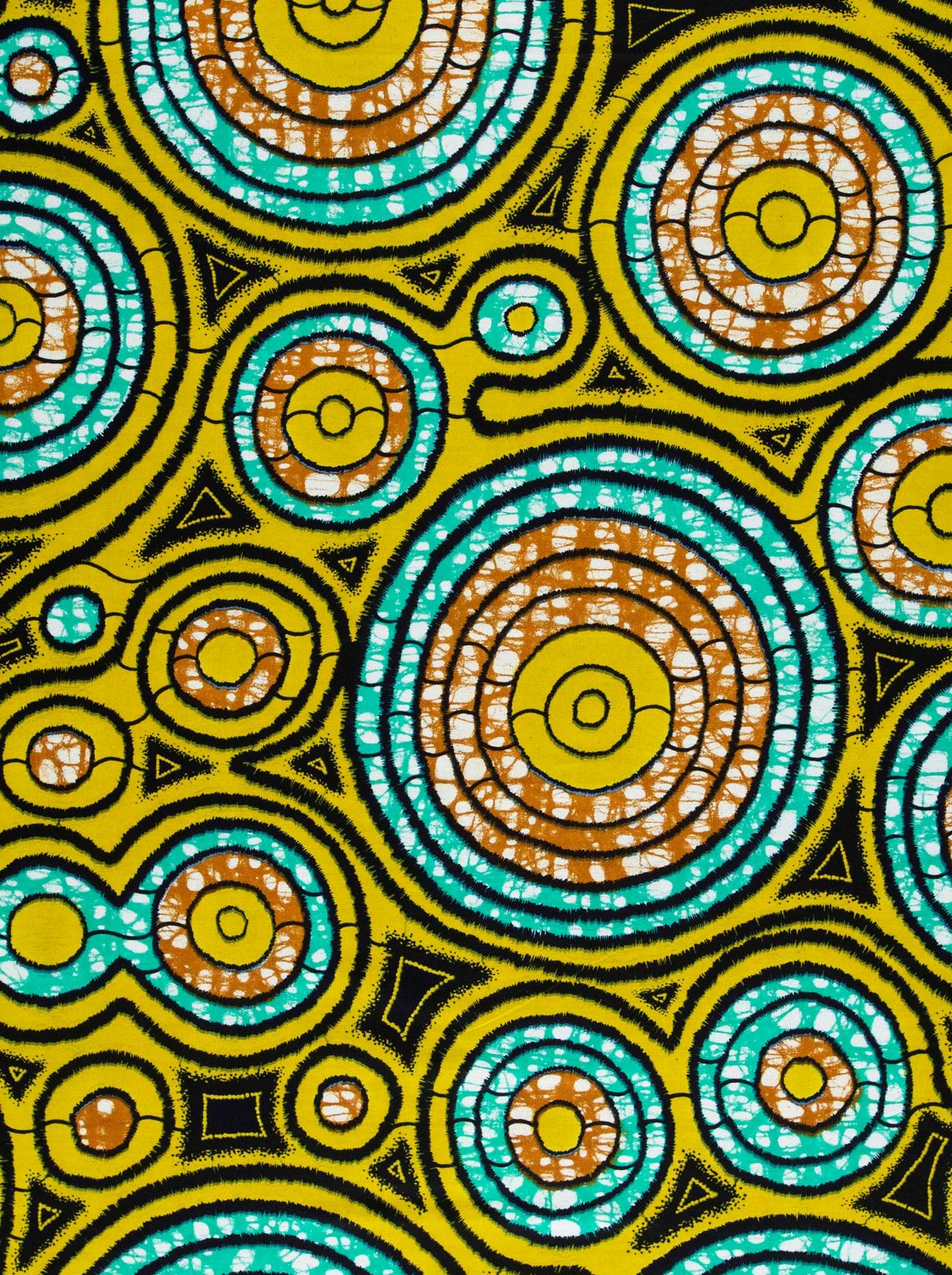 Vibrant yellow teal orange circular super-wax vls7336.007