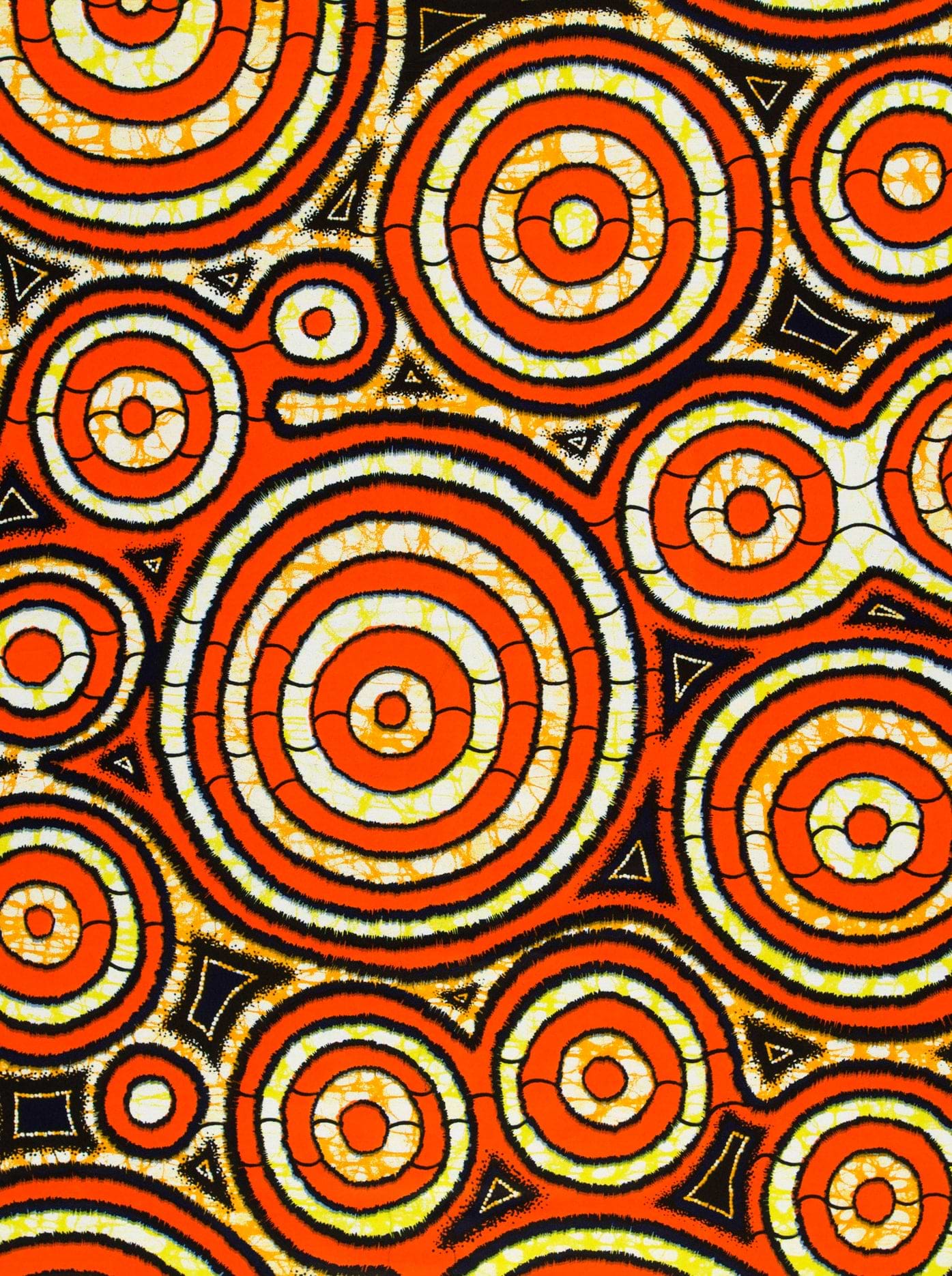 Vibrant orange cream concentric circle super-wax vls7336.014
