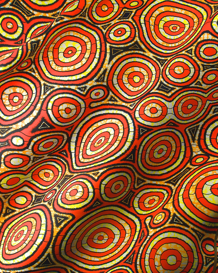 Vibrant red yellow black circular super-wax vls7336.014