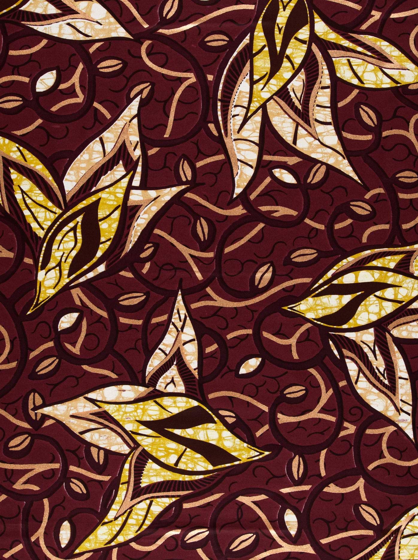Rich maroon fabric adorned intricate super-wax vls7382.009