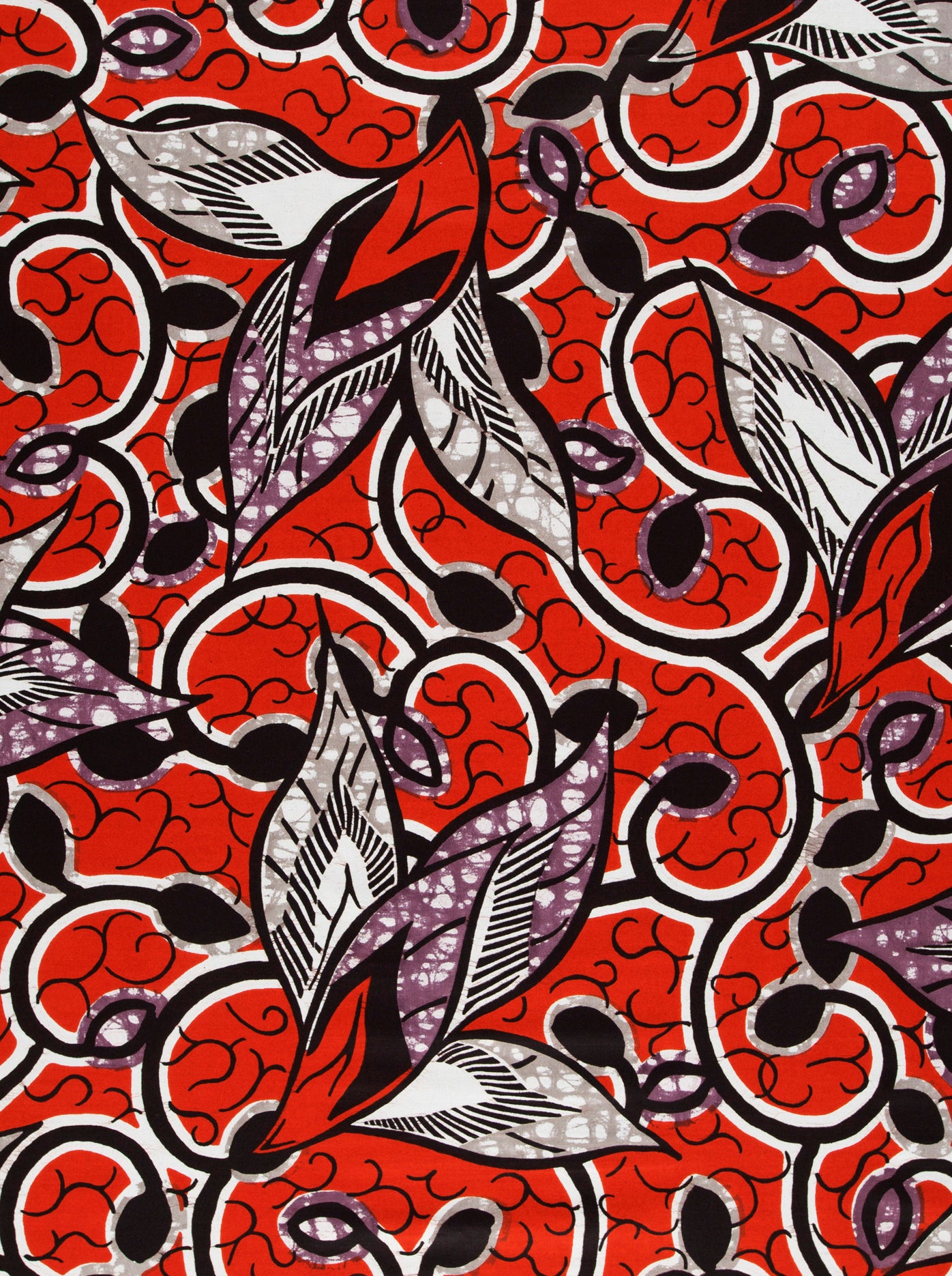 Vibrant red fabric bold black super-wax vls7382.012