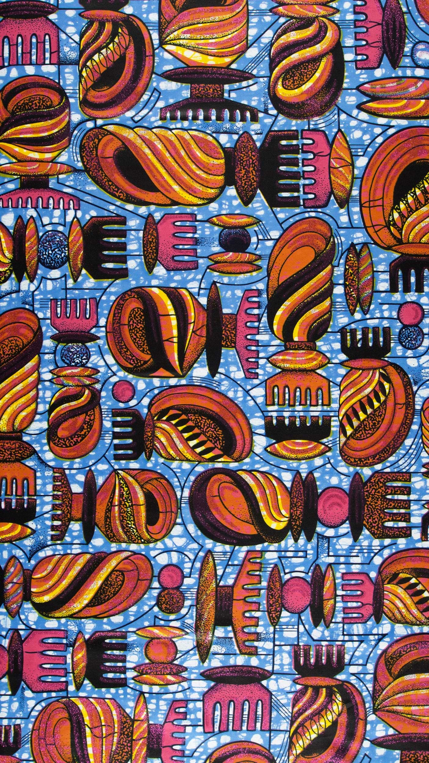 Vibrant orange pink black stylized grand super-wax vls7429.002
